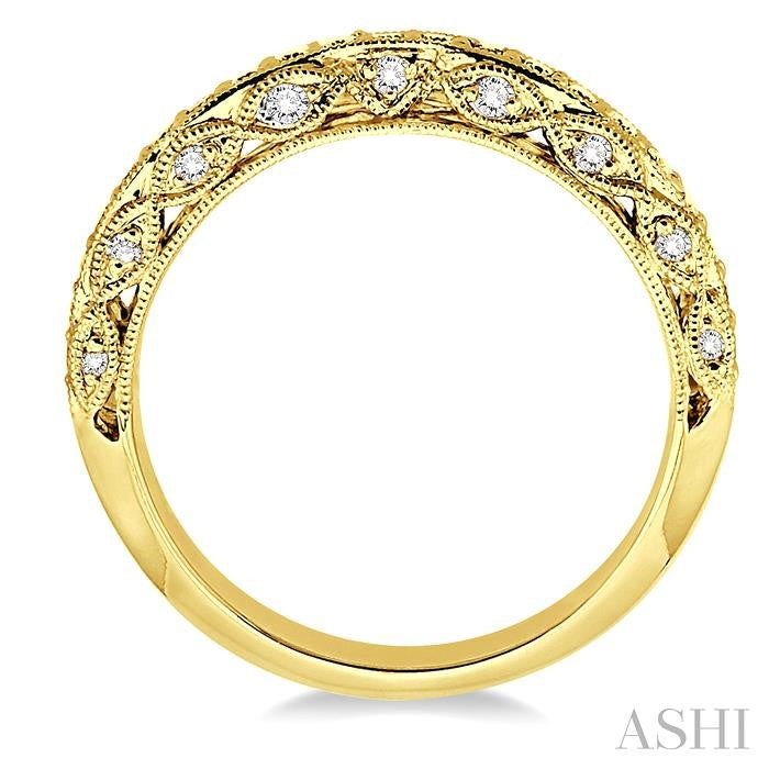 3/8 Ctw Round Cut Diamond Matching Wedding Band in 14K Yellow Gold