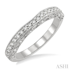 3/8 Ctw Round Cut Diamond Matching Wedding Band in 14K White Gold