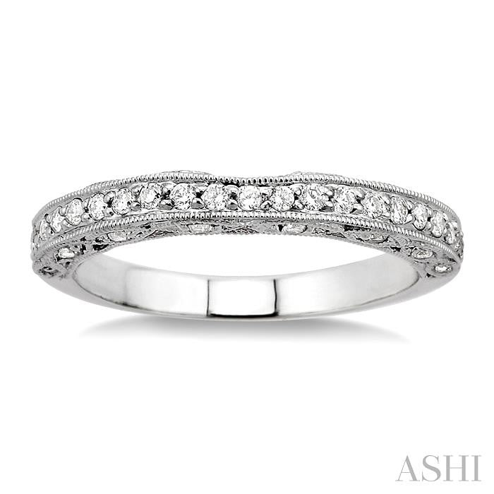 3/8 Ctw Round Cut Diamond Matching Wedding Band in 14K White Gold