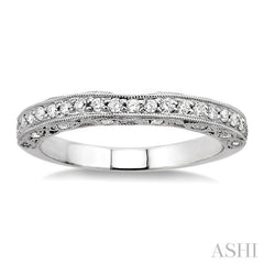 3/8 Ctw Round Cut Diamond Matching Wedding Band in 14K White Gold