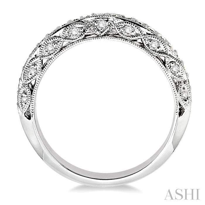 3/8 Ctw Round Cut Diamond Matching Wedding Band in 14K White Gold