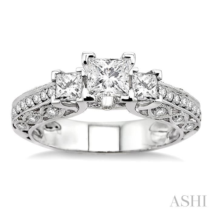 1/2 ctw Diamond Semi-Mount Engagement Ring in 14K White Gold