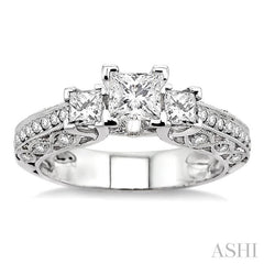 1/2 ctw Diamond Semi-Mount Engagement Ring in 14K White Gold