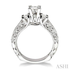 1/2 ctw Diamond Semi-Mount Engagement Ring in 14K White Gold