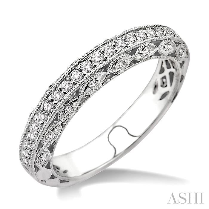 1/4 Ctw Diamond Matching Wedding Band in 14K White Gold