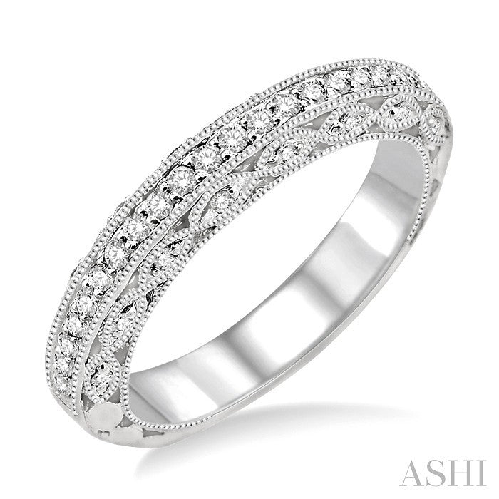 1/4 Ctw Diamond Matching Wedding Band in 14K White Gold