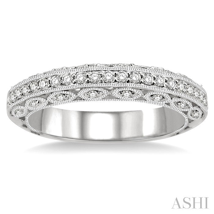 1/4 Ctw Diamond Matching Wedding Band in 14K White Gold