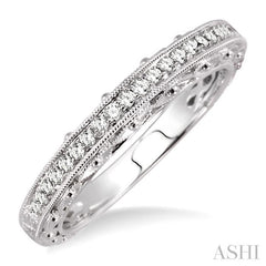 1/5 Ctw Round Cut Diamond Matching Wedding Band in 14K White Gold