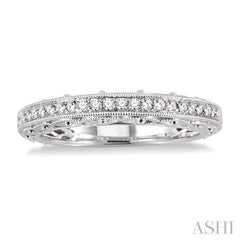 1/5 Ctw Round Cut Diamond Matching Wedding Band in 14K White Gold
