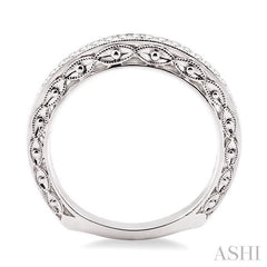 1/5 Ctw Round Cut Diamond Matching Wedding Band in 14K White Gold