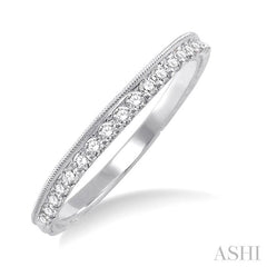 1/4 Ctw Round Cut Diamond Wedding Band in 14K White Gold