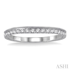 1/4 Ctw Round Cut Diamond Wedding Band in 14K White Gold
