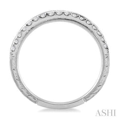 1/4 Ctw Round Cut Diamond Wedding Band in 14K White Gold