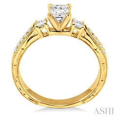 1/5 ctw Diamond Semi-Mount Engagement Ring in 14K Yellow Gold