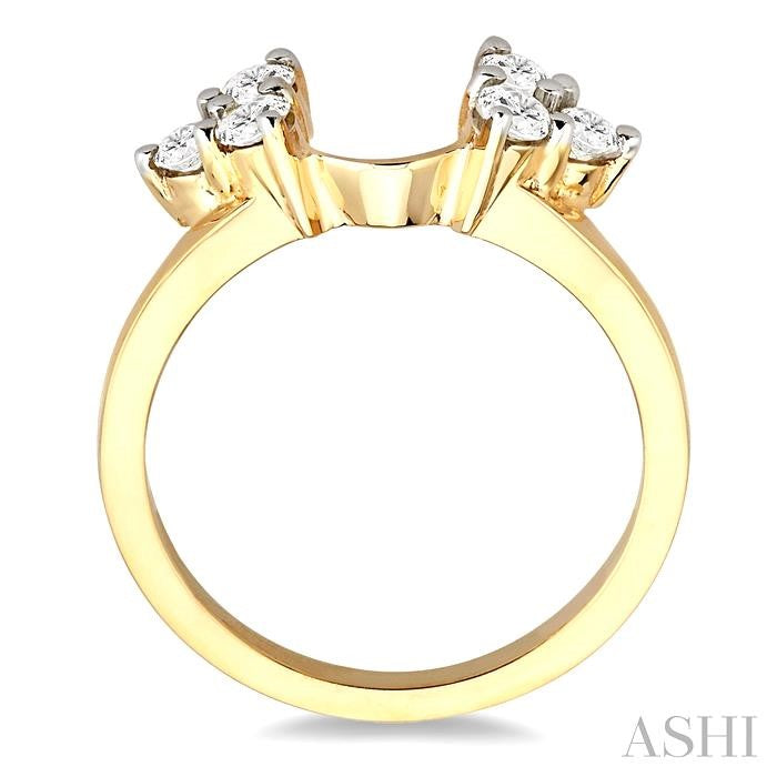 1/2 Ctw Round Cut Diamond Wrap Ring in 14K Yellow Gold