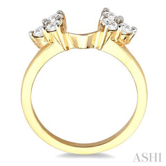 1/2 Ctw Round Cut Diamond Wrap Ring in 14K Yellow Gold