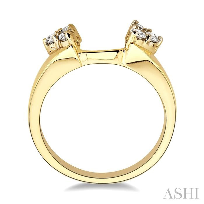 1/4 Ctw Round Cut Diamond Wrap Ring in 14K Yellow Gold