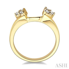 1/4 Ctw Round Cut Diamond Wrap Ring in 14K Yellow Gold