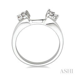 1/8 Ctw Round Cut Diamond Wrap Ring in 14K White Gold
