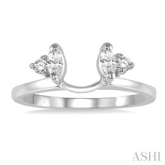 1/5 Ctw Marquise and Round cut Diamond Wrap Ring in 14K white Gold