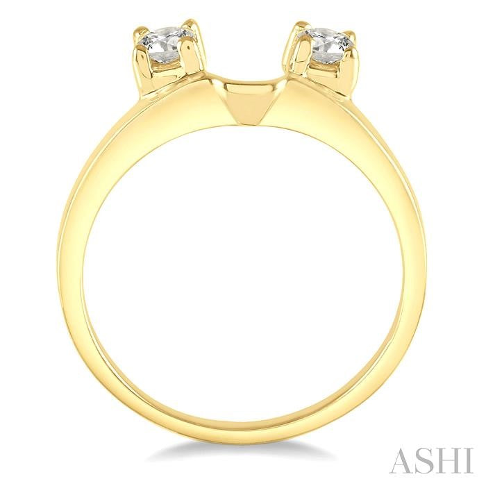 1/2 Ctw Round Cut Diamond Wrap Ring in 14K Yellow Gold