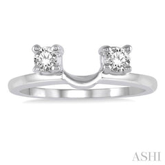 1/4 Ctw Round cut Diamond Wrap Ring in 14K White Gold