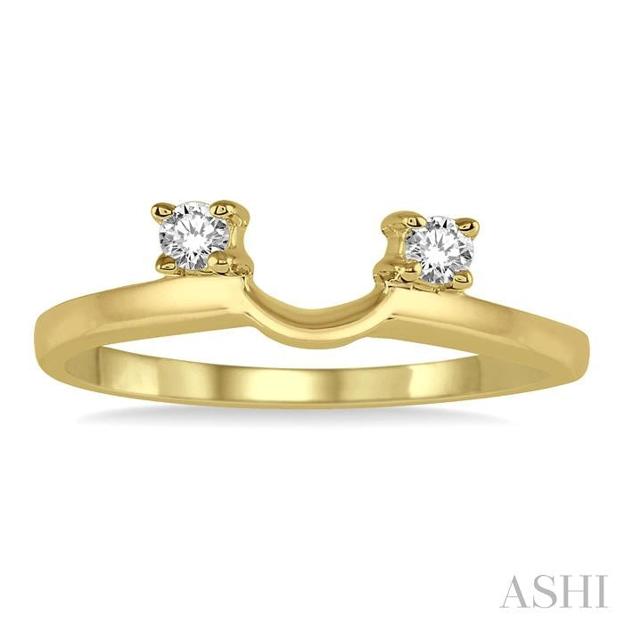 1/10 Ctw Round Cut Diamond Wrap Ring in 14K Yellow Gold