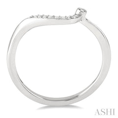 1/20 Ctw Round Cut Diamond Wedding Band in 14K White Gold