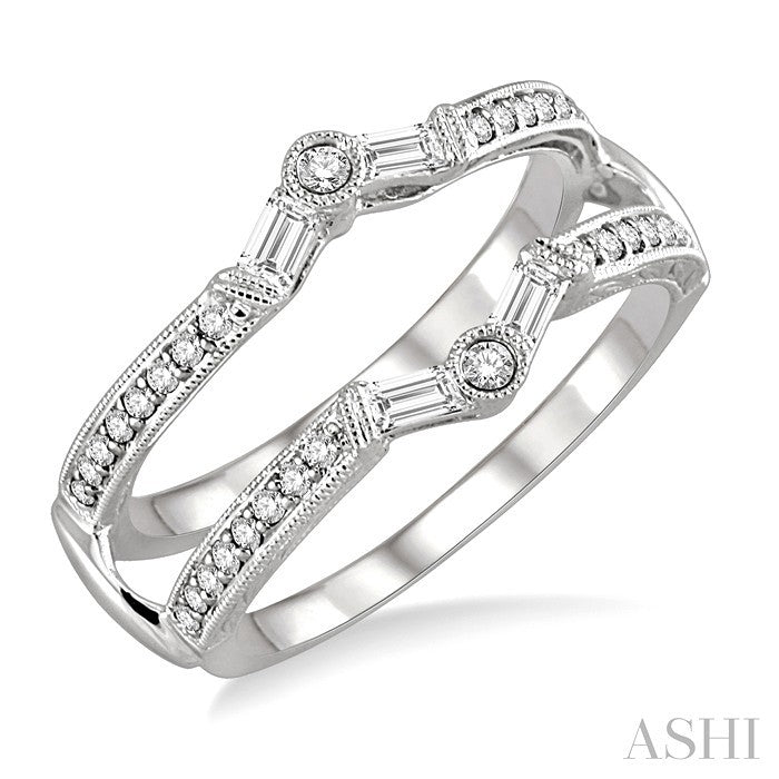 1/2 Ctw Diamond Insert Ring in 14K White Gold