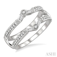 1/2 Ctw Diamond Insert Ring in 14K White Gold