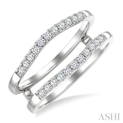 1/3 Ctw Round Cut Diamond Insert Ring in 14K White Gold