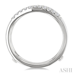 1/3 Ctw Round Cut Diamond Insert Ring in 14K White Gold