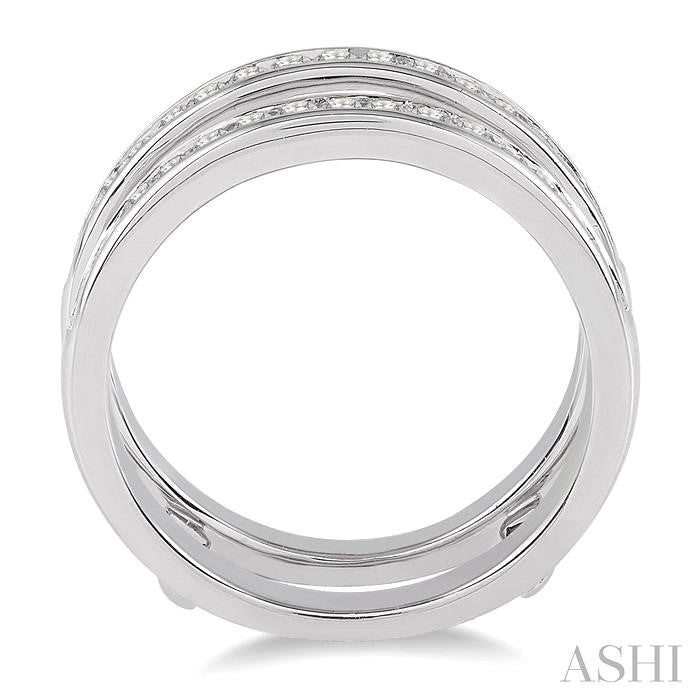 1/2 ctw Round Cut Diamond Insert Ring in 14K White Gold