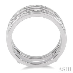 1/2 ctw Round Cut Diamond Insert Ring in 14K White Gold