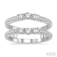 1 ctw Round Cut Diamond Insert Ring in 14K White Gold