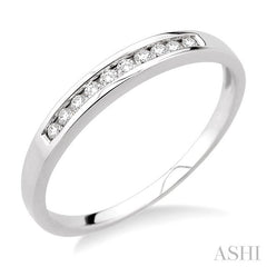 1/10 Ctw Round Cut Diamond Band in 14K White Gold