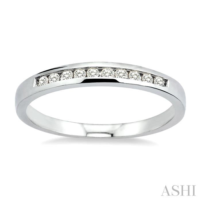 1/10 Ctw Round Cut Diamond Band in 14K White Gold