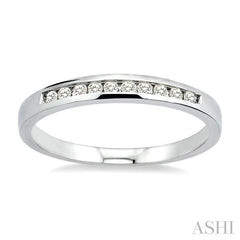 1/10 Ctw Round Cut Diamond Band in 14K White Gold