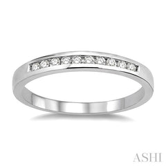 1/10 Ctw Round Cut Diamond Band in 10K White Gold