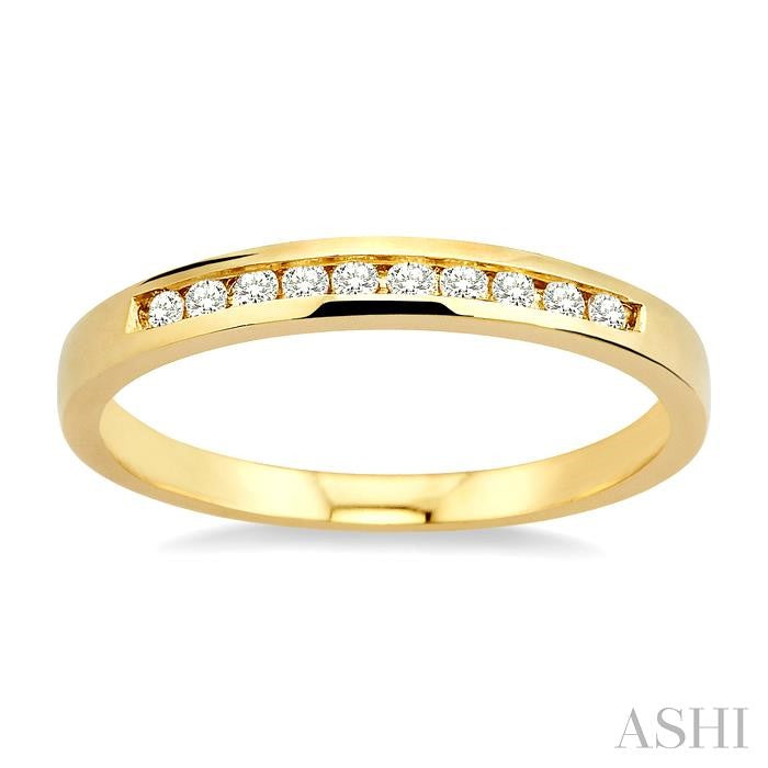 1/10 Ctw Round Cut Diamond Band in 10K Yellow Gold