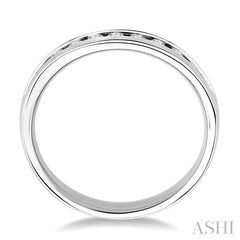 1/4 Ctw Round Cut Diamond Wedding Band in 14K White Gold
