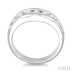 3/4 Ctw Round Diamond Matching Wedding Band in 14K White Gold