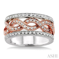 1 Ctw Diamond Fashion Band in 14K White and Rose Gold