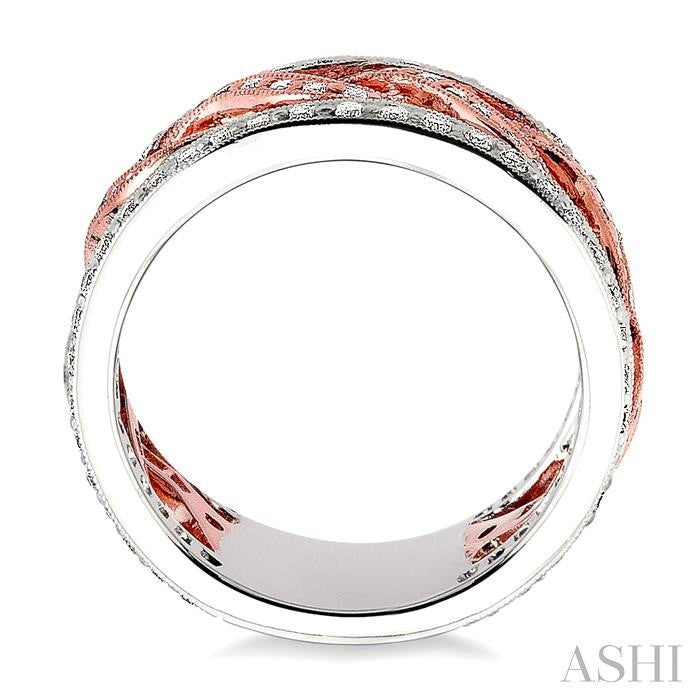 1 Ctw Diamond Fashion Band in 14K White and Rose Gold