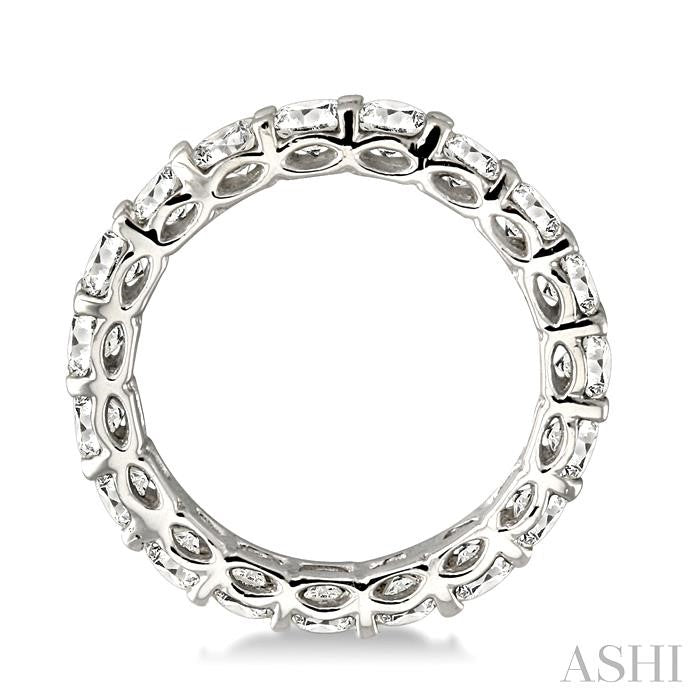 3 Ctw Round Cut Diamond Eternity Band in 18K White Gold