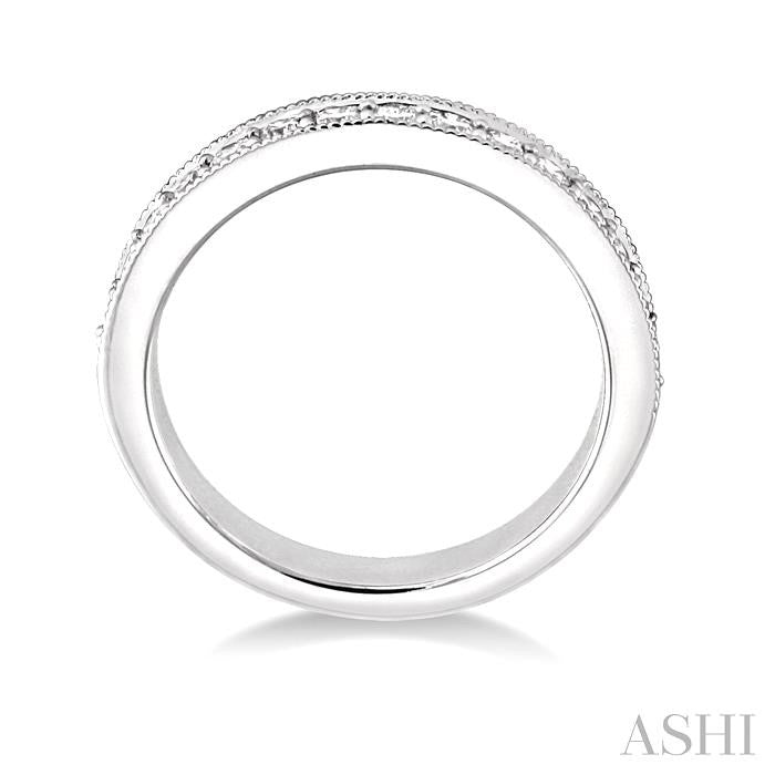 1/2 Ctw Round Cut Diamond Wedding Band in 14K White Gold