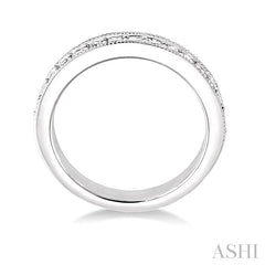 1/3 Ctw Round Cut Diamond Wedding Band in 14K White Gold