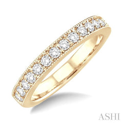 1/3 Ctw Round Cut Diamond Wedding Band in 14K Yellow Gold
