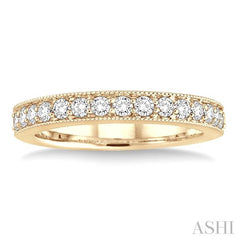 1/3 Ctw Round Cut Diamond Wedding Band in 14K Yellow Gold
