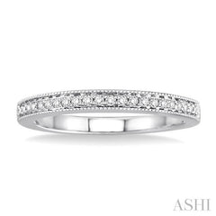 1/6 Ctw Round Cut Diamond Wedding Band in 14K White Gold